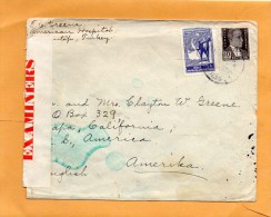 Turkey Old Censored Cover Mailed To USA - Brieven En Documenten