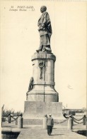 PORT SAID, Lesseps Statue - 2 Scans - Suez