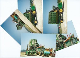 PHOTO 5 Photos Originales Récolte Du Coton En Louisianne -année 1998 (tracteur Tracteurs Récolte Agriculture Machine - Mestieri