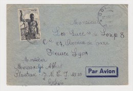 FRANCE. TIMBRE. LETTRE. COLONIE.69. LYON. RHONE. LOUP.  PA.POSTE AERIENNE. AEF. AFRIQUE EQUATORIALE. - Storia Postale