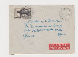 FRANCE. TIMBRE. LETTRE. COLONIE.69. LYON. RHONE. LOUP.  PA.POSTE AERIENNE. AEF. AFRIQUE EQUATORIALE. - Lettres & Documents