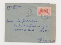 FRANCE. TIMBRE. LETTRE. COLONIE.69. LYON. RHONE. LOUP.  PA.POSTE AERIENNE. AOF. AFRIQUE OCCIDENTALE - Lettres & Documents