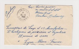 FRANCE. TIMBRE. LETTRE. COLONIE.69. LYON. RHONE. LOUP.  PA.POSTE AERIENNE. AOF. AFRIQUE OCCIDENTALE - Brieven En Documenten