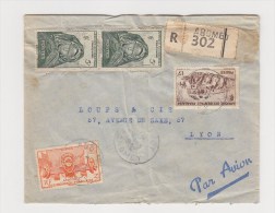 FRANCE. TIMBRE. LETTRE. COLONIE.69. LYON. RHONE. LOUP.  PA.POSTE AERIENNE. AOF. AFRIQUE OCCIDENTALE - Storia Postale