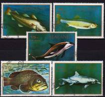 Atlantik Meereswelt 1970 British Zealand 32/6 O 12€ Wale Fische Säugetiere Regional-Marken FT Privat Fishes Set Of GB/UK - Ohne Zuordnung