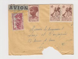 FRANCE. TIMBRE. LETTRE. COLONIE.69. LYON. RHONE. LOUP.  PA.POSTE AERIENNE. AOF. AFRIQUE OCCIDENTALE - Storia Postale