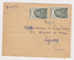 FRANCE. TIMBRE. LETTRE. COLONIE.69. LYON. RHONE. LOUP.  PA.POSTE AERIENNE. AOF. AFRIQUE OCCIDENTALE - Storia Postale