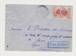 FRANCE. TIMBRE. LETTRE. COLONIE.69. LYON. RHONE. LOUP.  PA.POSTE AERIENNE. AOF. AFRIQUE OCCIDENTALE - Covers & Documents