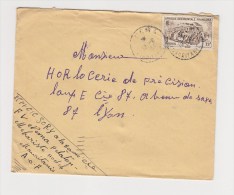 FRANCE. TIMBRE. LETTRE. COLONIE.69. LYON. RHONE. LOUP.  PA.POSTE AERIENNE. AOF. AFRIQUE OCCIDENTALE - Brieven En Documenten