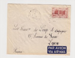 FRANCE. TIMBRE. LETTRE. COLONIE.69. LYON. RHONE. LOUP.  PA.POSTE AERIENNE. AOF. AFRIQUE OCCIDENTALE - Cartas & Documentos