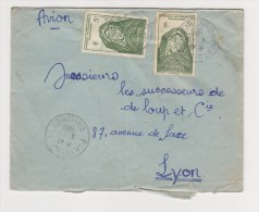 FRANCE. TIMBRE. LETTRE. COLONIE.69. LYON. RHONE. LOUP.  PA.POSTE AERIENNE. AOF. AFRIQUE OCCIDENTALE - Cartas & Documentos