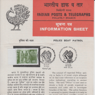 India  1982  POLICE BEAT PETROL  POLICEMEN  Stamped Brochure  # 82153  Inde Indien - Politie En Rijkswacht