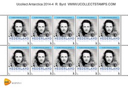 Nederland  2014-4  Ucollect Antartica  R, Byrd   Sheetlet Postfris/mnh/neuf - Unused Stamps