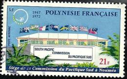 POLYNESIE FRANCAISE 25TH ANNIVERSARY OF SOUTH PACIFIC COMMISSION 21 FR STAMP ISSUED 1972 SG155  USED READ DESCRIPTION !! - Gebruikt