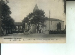 CP CAMBO Place De L'Eglise Et Monument Des Morts - Cambo-les-Bains