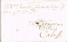 8058. Carta Entera Pre Filatelica TARREGA (Lerida) 1796 - ...-1850 Préphilatélie