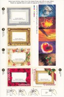 Canada MNH Scott #1918 Pane Of 5 (47c) ´Picture Postage´ Frames - Silver, Gold, Baby, Roses, Christmas - Ongebruikt