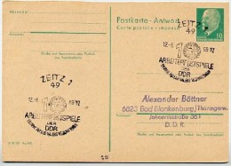 ARBEITERFESTSPIELE ZEITZ 1968 Auf  DDR Antwort-Postkarte P 77A - Postcards - Used