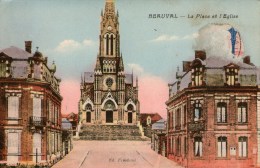BEAUVAL - La Place Et L'Eglise - 1930 - - Beauval