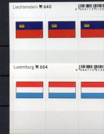 2x3 In Farbe Flaggen-Sticker Luxemburg+Liechtenstein 7€ Kennzeichnung Alben Karten Sammlung LINDNER 654+640 Flags FL Lux - Ohne Zuordnung