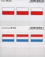 Delcampe - 2x3 In Farbe Flaggen-Sticker Polen+Luxemburg 7€ Kennzeichnung An Alben Karten Sammlungen LINDNER 673+654 Flag Polska Lux - Ohne Zuordnung
