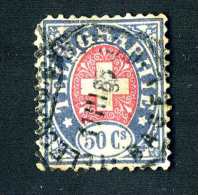 2885 Switzerland 1881  Michel #16 Used   ~Offers Always Welcome!~ - Telegraafzegels