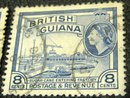 British Guiana 1954 Sugar Cane Entering Factory 8c - Used - Guayana Británica (...-1966)