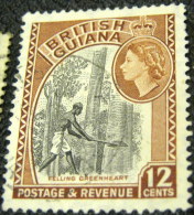 British Guiana 1954 Felling Greenheart 12c - Used - Guyane Britannique (...-1966)