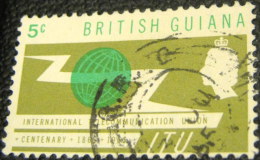 British Guiana 1965 The 100th Anniversary Of I.T.U. 5c - Used - Brits-Guiana (...-1966)