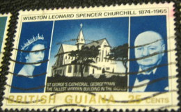 British Guiana 1966 Winston Spencer Churchill 25c - Used - Guyana Britannica (...-1966)
