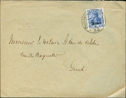 Lettre Avce N° COB  Oc31  Cachet "postüberwashungsstelle / 33" Daté Du 5/11/1917 - OC26/37 Territori Tappe