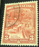 British Guiana 1934 Alluvial Gold Mining 3c - Used - Guyane Britannique (...-1966)