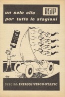 # AGIP ENERGOL OIL 1950s Car Italy Advert Pub Pubblicità Reklame Huile Olio Aceite Ol - Autres & Non Classés
