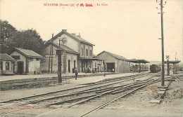 Marne - Ref A429- Sezanne - La Gare Ligne De Chemin De Fer   -carte Bon Etat  - - Sezanne