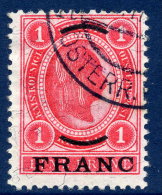 AUSTRIA PO IN CRETE (French Currency) 1903 1 Fr. Used. Michel 5 - Levant Autrichien
