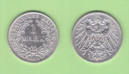 ALEMANIA  / GERMANY (IMPERIO)  1 MARCO  PLATA /SILVER   1.910 E  KM#14  EBC/XF    DL-10.910 - 1 Mark
