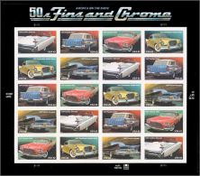 USA 2008 Tail Fins And Chrome Pane Of 20  $8.40 MNH SC 4353-57sp YV BF4118-23 MI B-4447-53 SG MS4904-08 - Sheets