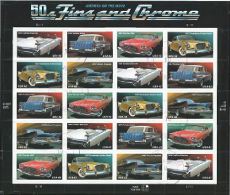 USA 2008 Tail Fins And Chrome Pane Of 20  $8.40 USED SC 4353-57sp YV BF4118-23 MI B-4447-53 SG MS4904-08 - Ganze Bögen