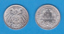 ALEMANIA  / GERMANY (IMPERIO)  1 MARCO  PLATA /SILVER   1.915 F  KM#14  SC-/UNC-    DL-10.914 - 1 Mark