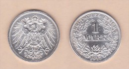 ALEMANIA  / GERMANY (IMPERIO)  1 MARCO  PLATA /SILVER   1.915 G  KM#14  EBC/XF    DL-10.916 - 1 Mark