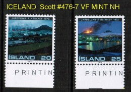 ICELAND  Scott  # 476-7** VF MINT NH - Nuevos