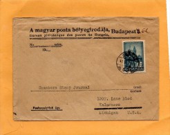 Hungary Old Cover Mailed To USA - Lettres & Documents