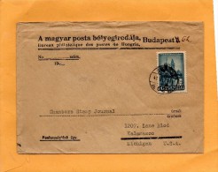 Hungary Old Cover Mailed To USA - Briefe U. Dokumente