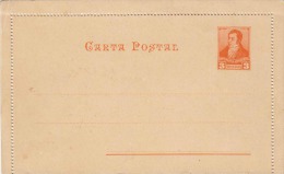 ARGENTINIEN 189? - 3 Centavos Ganzsache (orange) ** Auf Kartenbrief Unbeschrieben - Storia Postale