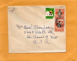 Jamaica Old Cover Mailed To USA - Jamaïque (...-1961)