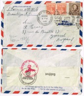 Etats-Unis - Lettre De 1941envoyée De New-York à Bruxelles (Belgique), Ouverte Par La Censure Allemande - Postal History