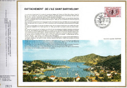 Feuillet Tirage Limité CEF 436 Rattacement De L´île Saint-Barthélemy - Lettres & Documents