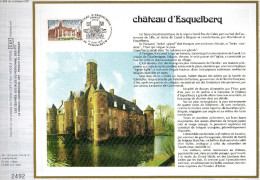 Feuillet Tirage Limité CEF 464 Château D'Esquelberq - Lettres & Documents