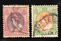 Netherlands 1898-1924 Queen Wilhelmina 2v Used - Oblitérés