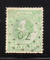 Netherlands 1872-88 William III 20c Used - Usati